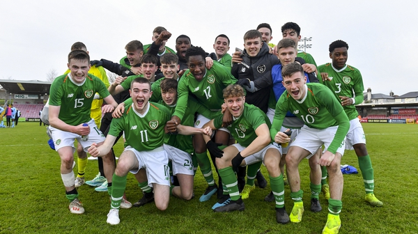 The Ireland team celebrate