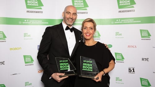 Winners Richie Sadlier and Vicky Phelan pictured at the An Post Irish Book Awards