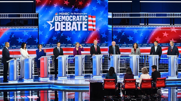 The ten candidates took part in the fifth debate in the Democratic race