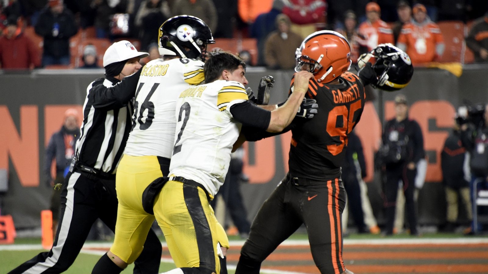 Myles Garrett Reportedly Alleged That Mason Rudolph Called Him a Racial Slur