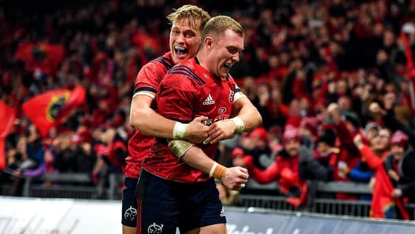 Keith Earls was Munster's first-half try scorer at Thomon Park