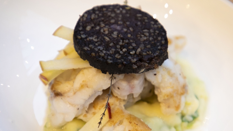 Roast Monkfish Chops with Black Pudding: Today