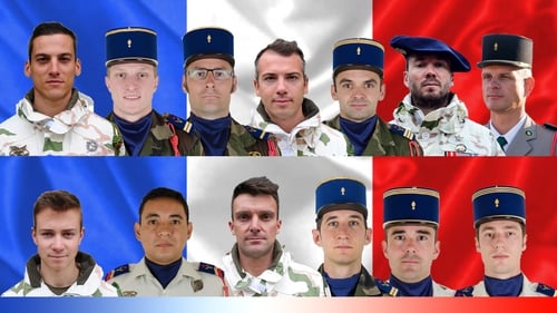 The French Department of Defence issued images of the soldiers who died
