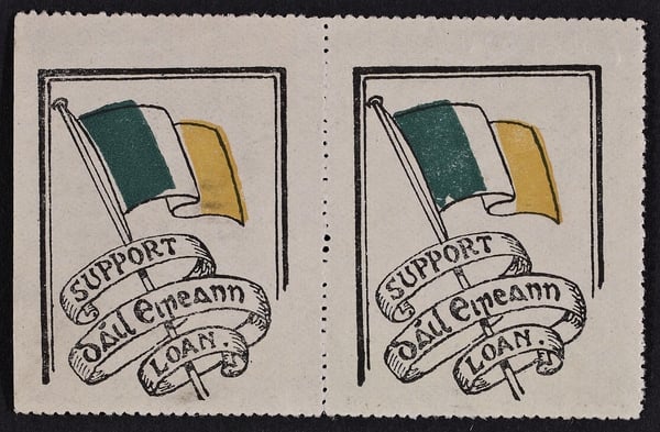 First Dáil Loan stamps, 1919. Image courtesy of the National Library of Ireland