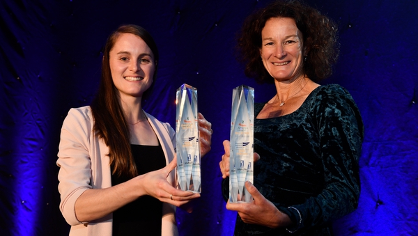 Athlete of the Year Ciara Mageean (L) and Hall of Fame winner Sonia O'Sullivan