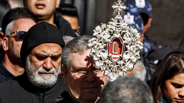 The relic was placed in Saint Catherine's Church, at the Church of the Nativity compound