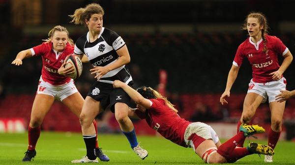Jenny Murphy in action for the Barbarians