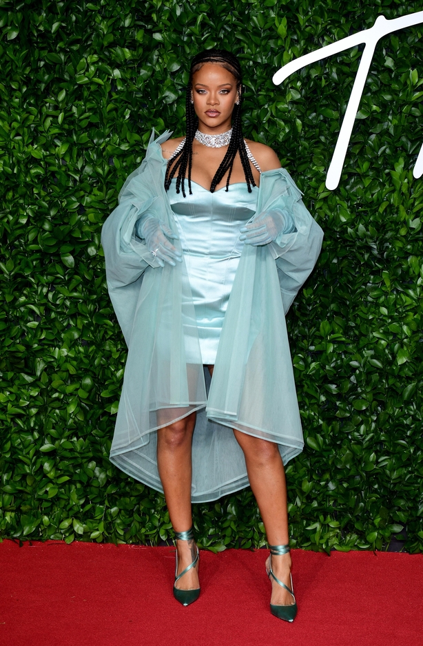 Rihanna arrives at the Fashion Awards wearing Fenty (Ian West/PA)