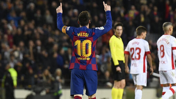 Messi's 35th La Liga hat-trick moves the recently crowned Ballon d'Or ahead of Cristiano Ronaldo's tally