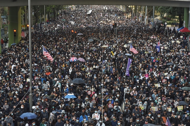 Massive Rally Marks Six Months Of Protest In Hong Kong