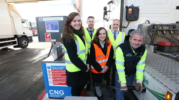 Representatives from the European Commission at Ireland's first publicly-accessible, fast-fill CNG station at Dublin Port premises