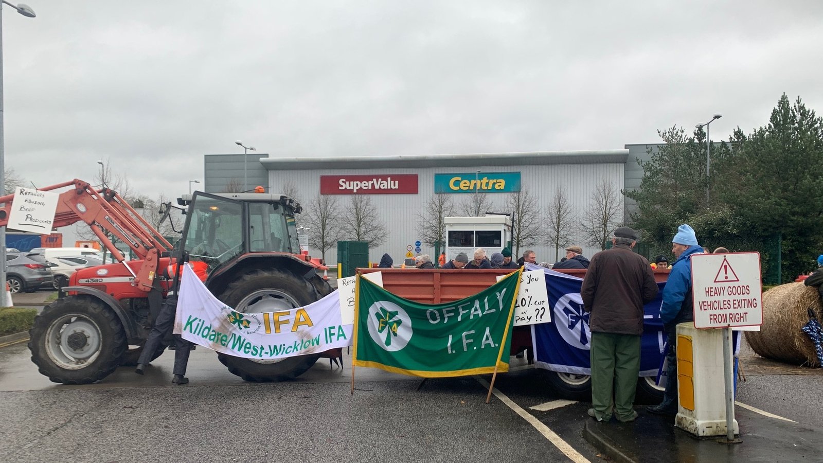 Irish Farmers have Gathered to Block the Musgraves Central Distribution Centre in Co Kildare