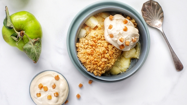 Apple Crumble with Salted Caramel Yogurt