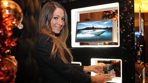 Bethani Stainfield-Bruce unveils an exclusive 1 million dollar Porsche Design Advent Calendar (Ian Nicholson/PA)