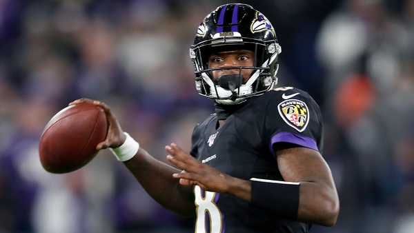 Lamar Jackson finished with eight carries for 86 yards and improved his season total to 1103 - 64 more than Vick's mark of 1039, which he set in 2006.