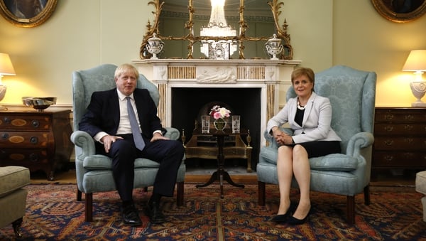 British Prime Minister Boris Johnson and Scotland's First Minister Nicola Sturgeon (File pic)