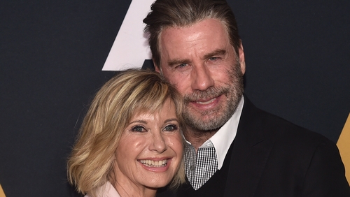 Olivia Newton John and John Travolta pictured last year at the Grease anniversary
