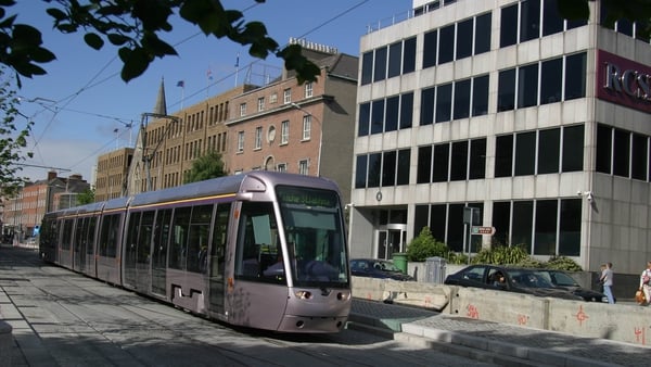 There are no Luas services operating on the Green Line due to a power outage (file photo)