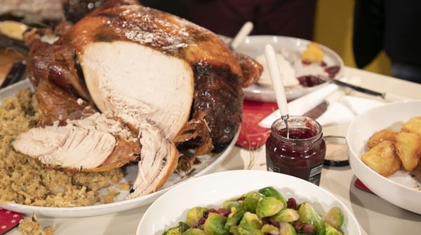 Kevin Dundon's Sage & Lemon Turkey with Cranberries and Apricot Stuffing.