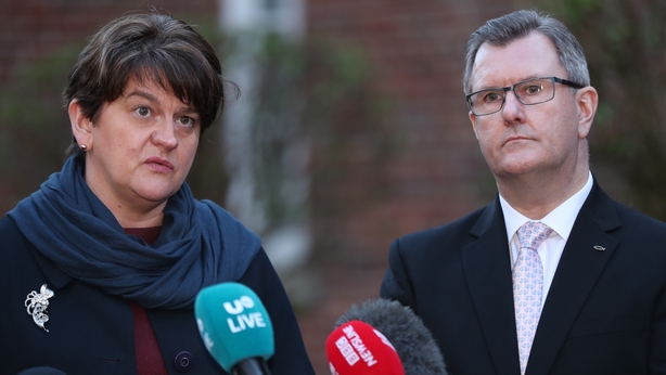 Arlene Foster and Jeffrey Donaldson at Stormont