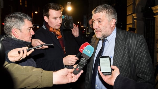 FAI executive lead Paul Cooke speaks to reporters after tonight's meeting