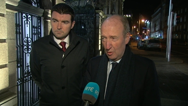 Shane Ross (R) met FAI officials at Government Buildings
