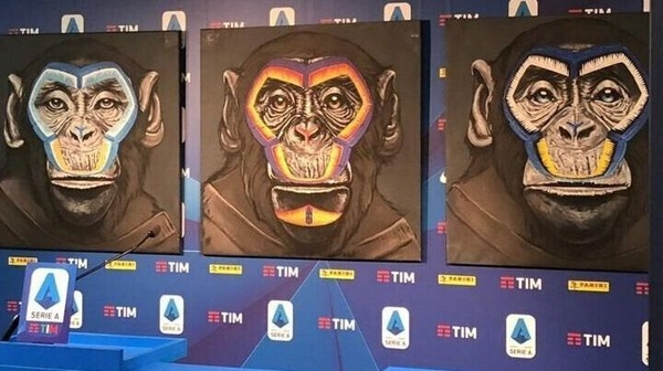 The artwork is displayed at Serie A's headquarters