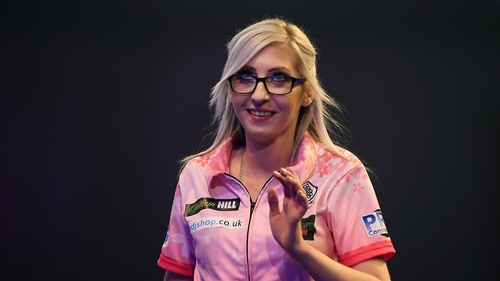 Female darts player Fallon Sherrock makes history at world championship