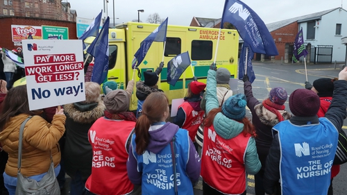 The first day of strike action by nurses took place on 18 December