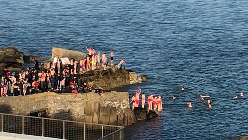 Large groups traditionally take part in swims on Christmas morning