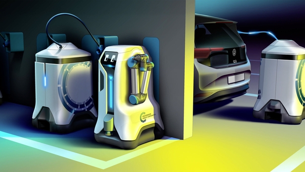 The charging process does not involve any human activity.