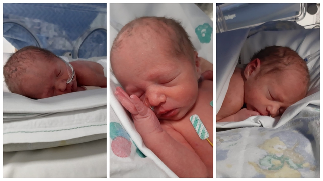 Kyle, Max a Zach Ryan se narodil těsně předtím, než včera v poledne