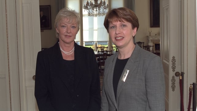 Meeting President Mary McAleese in Áras an Uachtaráin in November 2000 for an interview for her RTÉ Radio 1 show