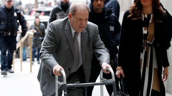 Harvey Weinstein arriving at New York State Supreme Court today