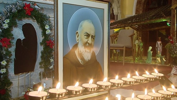 Candles at Padre Pio mass