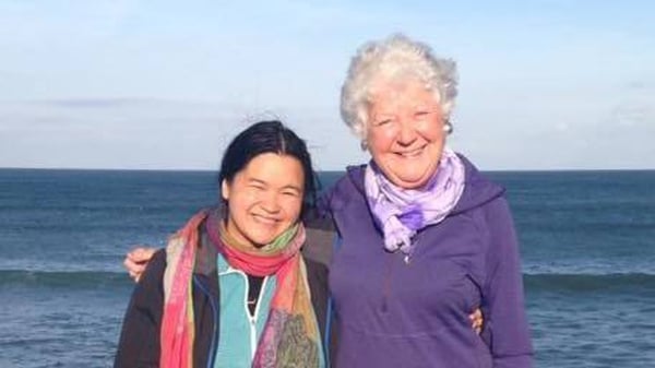 Anseo author Úna-Minh Kavanagh with her mom Noreen