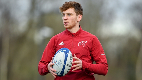 Ben Healy has just one senior Munster appearance to his name. The out-half started the Pro 14 victory over Edinburgh in November, kicking 11 points in the two-point defeat