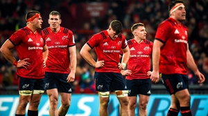 Chris Farrell (second from left) believes that Munster gave Racing 92 some soft points in the first game between theside