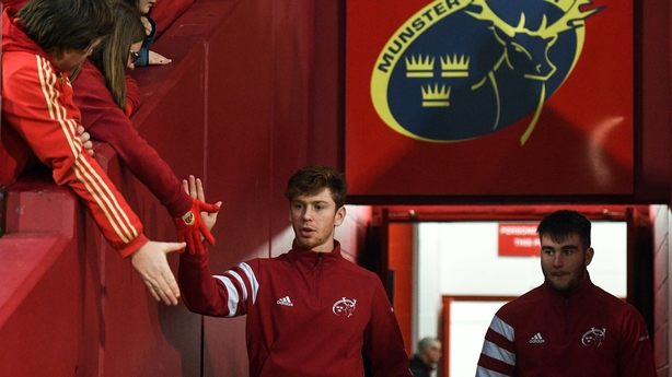 Ben Healy, left, and John Hodnett of Munster