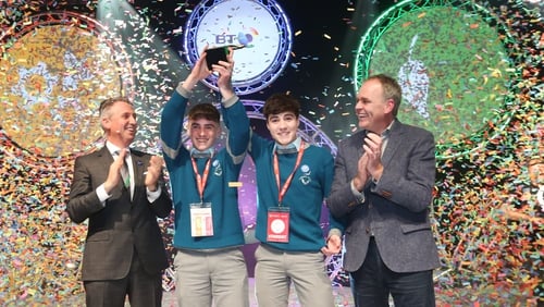 Cormac Harris and Alan O'Sullivan, both 16, took the top prize for their project (Photo: RollingNews.ie)