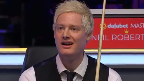 Dazed and confused - Neil Robertson's expression tells its own story