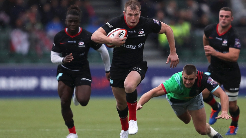 Liam Williams Nick Tompkins in the colours of Saracens