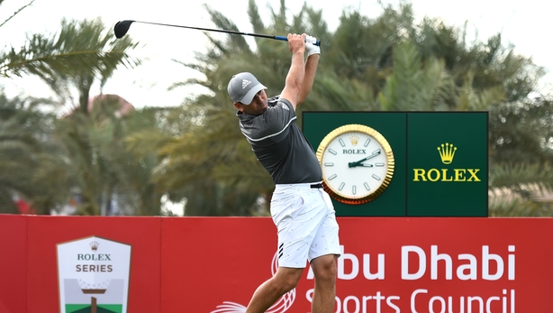 Sergio Garcia of Spain in action during the Pro-Am ahead of the Abu Dhabi HSBC Championship
