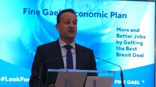 Fine Gael leader Leo Varadkar set out his party's plan for more jobs