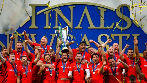 Reigning European champions Saracens will begin next season in the second tier of English rugby