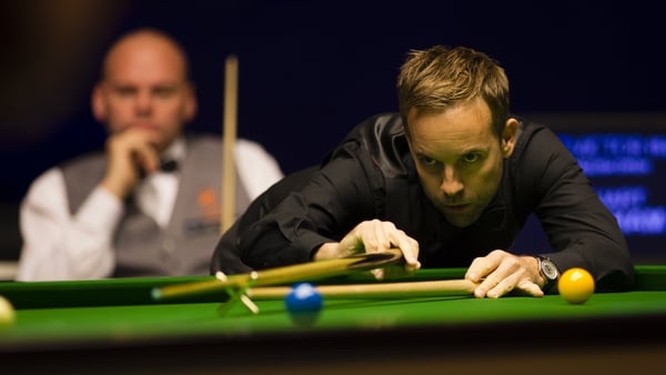 Ali Carter, foreground, and Stuart Bingham, background, will both contest their first Masters final