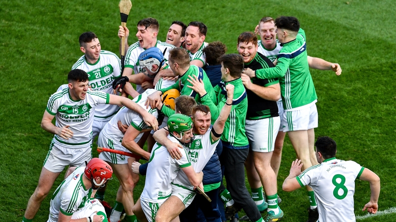 Ballyhale players celebrate their Croke Park victory