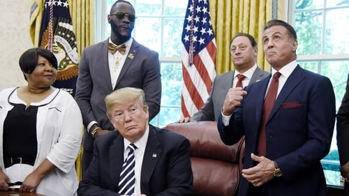 Sylvester Stallone with Donald Trump in the White House