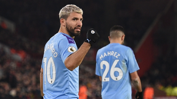 Sergio Aguero continued his recent scoring streak