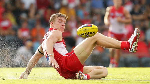 Tommy Walsh in action for the Sydney Swans back in 2013